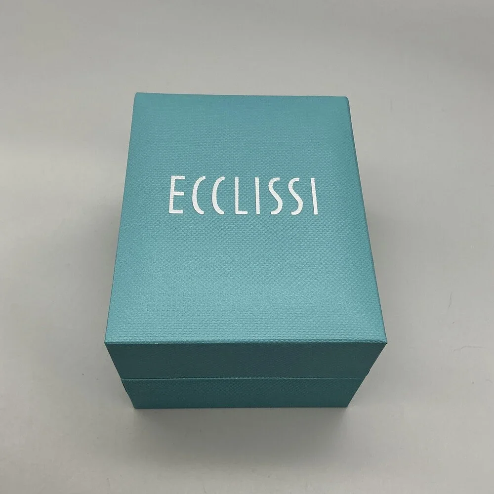 Ecclissi 33822 Womens Watch 36mm Blue Dial Sterling Silver in Box New Battery